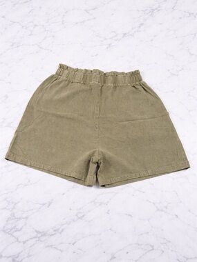 Jane + Delancey Olive Green Elastic Waist Utility Shorts Size Large 100% Cotton